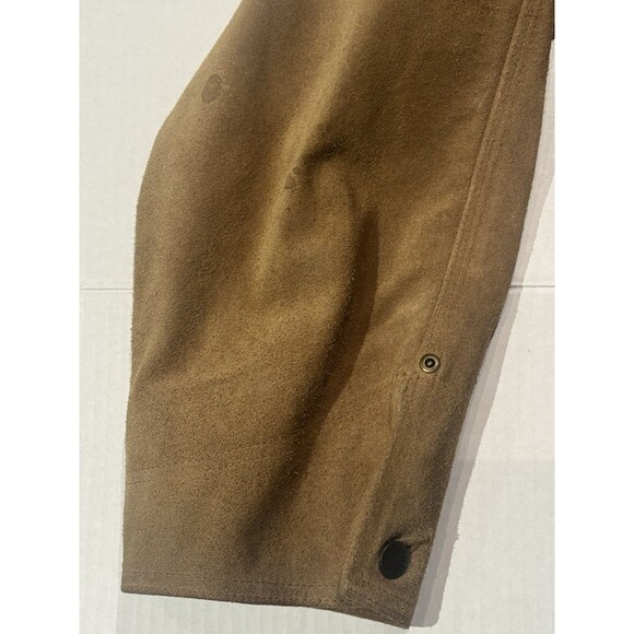 90s Polo Ralph Lauren Suede Leather Jacket Mens XL Brown Plaid Ranch Coat Rare - Picture 6 of 13